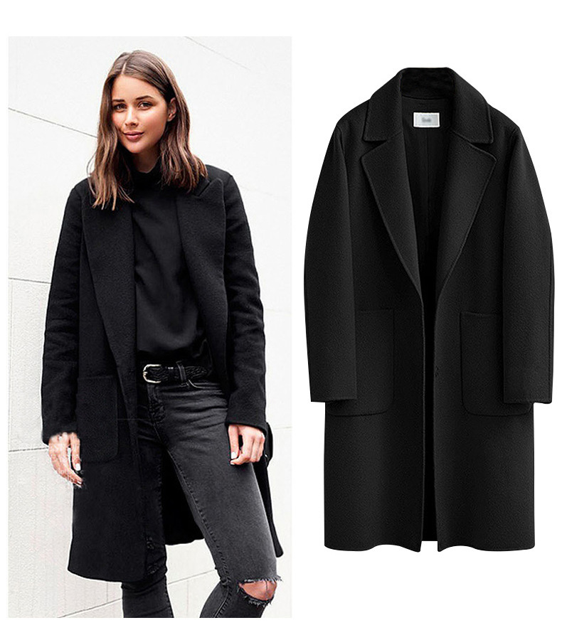 " Womens Winter Long Trench Coat Jacket Ladies Overcoat Zipper Sweaters "